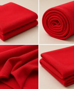 101 ผ้าคอตตอน หน้าเรียบ 160 gsm สีแดง
